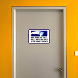 Classic Framed Plus Wipe Down The Toilet, Walls And Floor Area After Taking a Shower Wall or Door Sign | Restroom RV Accessories
