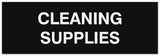 Signs ByLITA Basic Cleaning Supplies Sign - Laser-Engraved Lettering | Durable ABS Plastic | Vibrant Colors | Powerful Foam Tape
