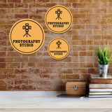 Circle Plus Photography Studio Wall or Door Sign | Easy Installation | Business & Studio Signage