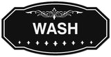 Signs ByLITA Victorian Wash Wall or Door Sign - Laser-Engraved Lettering | Durable ABS Plastic | Vibrant Colors | Powerful Foam Tape