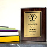 Better Luck Next Time Novelty Funny Customizable Award Plaque | Funny Parody Achievement Personalizable Plaques