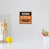 Square Plus Warning Serious Gaming In Progress Unauthorized Humans Will Be Eliminated! Wall or Door Sign | Easy Installation | Gaming Room Signage
