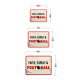 Classic Framed Plus Faith, Family & Football Door or Wall Sign | Funny Home Decor