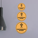 Circle Plus Photography Studio Wall or Door Sign | Easy Installation | Business & Studio Signage