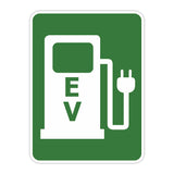 Portrait Round Plus EV Door or Wall Sign | Electric Vehicle Charging Station | Parking
