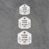 Heritage Plus Please Clean As You Go Wall or Door Sign | Public Spaces Signage