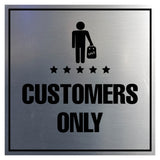Signs ByLITA Square Customers Only Wall or Door Sign