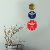 Circle Use Protective Apron Wall or Door Sign