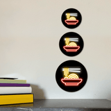 Circle Plus Noodles Neon Graphic Style Wall or Door Sign | Live Streamer Gaming Themed Decoration