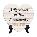 Reflective Religious Quote Signs Heart Table Sign with Acrylic Stand (6x5")