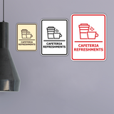 Signs ByLITA Portrait Round Cafeteria Refreshments Door or Wall Sign Easy Installation | Directing Artists & Co-Workers | Music | Concert | Festivals