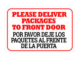 Classic Framed Plus Please Deliver Packages To Front Door/ Por favor deje los paquetes al frente de la puerta Door or Wall Sign | Business & Warehouse Signage
