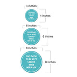 Circle Plus This Door To Be Kept Locked When Not In Use Wall or Door Sign | Funny Naughty Décor