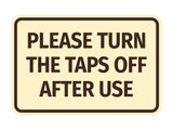 Signs ByLITA Classic Framed Please Turn The Taps Off After Use Door or Wall Sign | Eco-Friendly Home Signs
