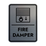 Signs ByLITA Portrait Round Fire Damper Door or Wall Sign Easy Installation | Health And Safety | Building And Danger Signs