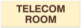 Signs ByLITA Basic Telecom Room Sign - Laser-Engraved Lettering | Durable ABS Plastic | Vibrant Colors | Powerful Foam Tape