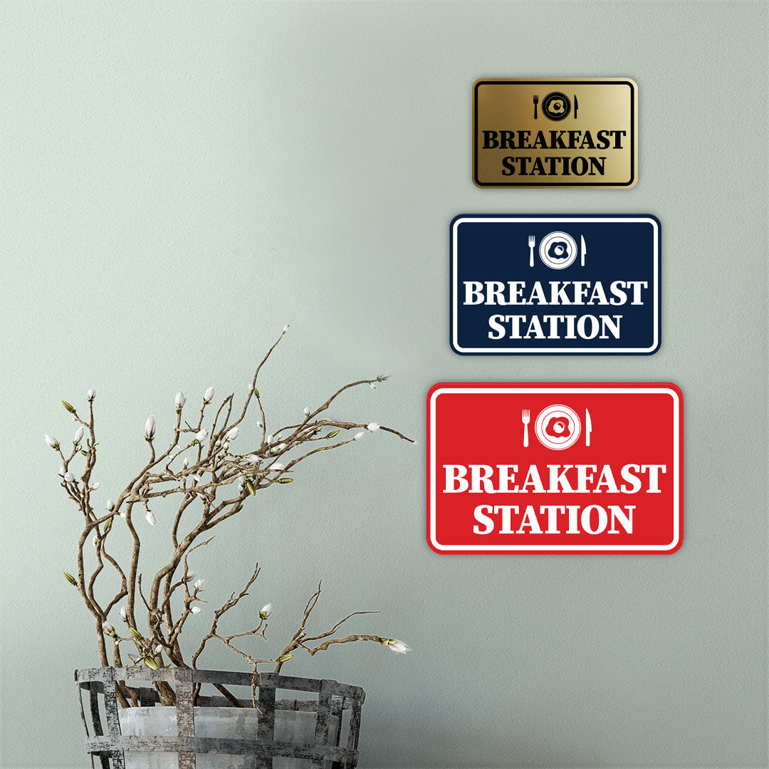 Signs ByLITA Classic Framed Breakfast Station Wall or Door Sign