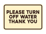 Signs ByLITA Classic Framed Please Turn Off Water Thank You Door or Wall Sign | Eco-Friendly Home Signs