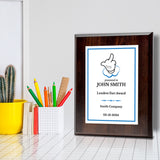 Middle Finger Novelty Funny Customizable Award Plaque | Funny Parody Achievement Personalizable Plaques