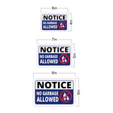 Classic Framed Plus Notice No Garbage Allowed Door or Wall Sign | Health & Office Signage