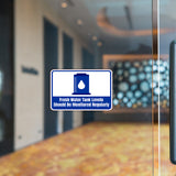 Classic Framed Plus Fresh Water Tank Levels Should Be Monitored Regularly Wall or Door Sign | RV Accessories