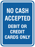 Signs ByLITA Portrait Round No cash accepted debit or credit cards only Sign - Laser-Engraved Lettering | Durable ABS Plastic | Vibrant Colors | Powerful Foam Tape