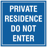 Signs ByLITA Square Private Residence Do Not Enter Sign - Easy Installation | Durable Material