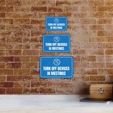Classic Framed Plus Turn Off Devices in Meetings Wall or Door Sign | Business and Office