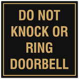 Signs ByLITA Square Do Not Knock or Ring Doorbell Sign - Easy Installation | Durable Material
