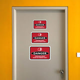 Classic Framed Plus Warning Explosive Gas No Open Flames Entry by Permit Only Door or Wall Sign | Workplace Health and Safety Warning Signage