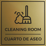 Signs ByLITA Square Cleaning Room Wall or Door Sign | Spanish Bilingual Business And Office Signs
