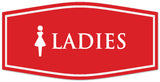 Signs ByLITA Fancy Ladies figurine Sign - Laser-Engraved Lettering | Durable ABS Plastic | Vibrant Colors | Powerful Foam Tape Wall or Door Sign