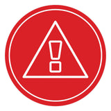 Signs ByLITA Circle General Warning Graphic Door or Wall Sign | Easy Installation | Durable Construction | Promote Health And Safety | Caution Warning Sign for Home, Business and Office Spaces