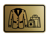 Signs ByLITA Classic Framed Coat and Bags Check Graphic Wall or Door Sign