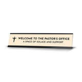 Church Leader Role and Titles 2 x 10" Desk Sign with Aluminium Frame
