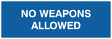 Signs ByLITA Basic No Weapons Allowed Sign - Laser-Engraved Lettering | Durable ABS Plastic | Vibrant Colors | Powerful Foam Tape