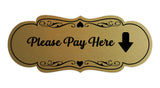 Signs ByLITA Designer Please Pay Here Wall or Door Sign