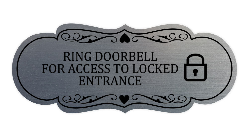 Signs ByLITA Designer Ring Doorbell for Access to Locked Entrance Wall or Door Sign