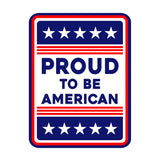 Portrait Round Plus Proud to Be American Door or Wall Sign | Easy Installation | Patriotic Stars and Stripes USA Pride Sign