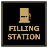 Signs ByLITA Square Filling Station Wall or Door Sign