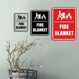 Signs ByLITA Portrait Round Fire Blanket Door or Wall Sign Easy Installation | Health And Safety | Building And Danger Signs