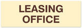 Signs ByLITA Basic Leasing Office Sign - Laser-Engraved Lettering | Durable ABS Plastic | Vibrant Colors | Powerful Foam Tape