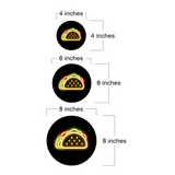 Circle Plus Taco Neon Graphic Style Wall or Door Sign | Live Streamer Gaming Themed Decoration