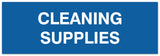 Signs ByLITA Basic Cleaning Supplies Sign - Laser-Engraved Lettering | Durable ABS Plastic | Vibrant Colors | Powerful Foam Tape