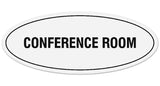 Signs ByLITA Oval Conference Room Sign - Laser-Engraved Lettering | Durable ABS Plastic | Vibrant Colors | Powerful Foam Tape