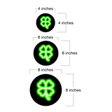Circle Plus Clover Neon Graphic Style Wall or Door Sign | Live Streamer Gaming Themed Decoration