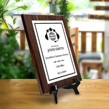 Customer Service Recognition Customizable Award Plaque | Achievement and Service Personalizable Plaques