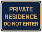 Signs ByLITA Classic Framed PRIVATE RESIDENCE DO NOT ENTER Door or Wall Sign Durable ABS Plastic | Laser Engraved | Easy Installation | Elegant Design