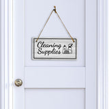 Cleaning Supplies 5x10 Hanging Plus Wall or Door Sign | Home & Office Décor