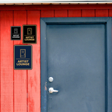 Signs ByLITA Portrait Round Artist Lounge Door or Wall Sign Easy Installation | Directing Artists & Co-Workers | Music | Concert | Festivals